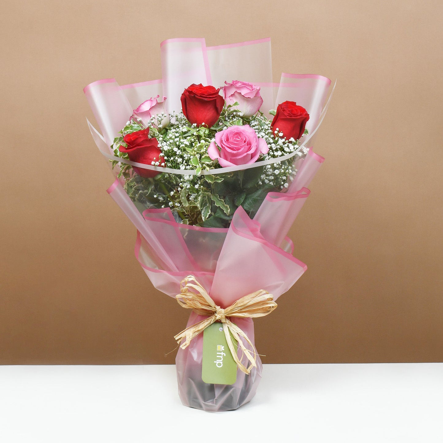 Elegant Rose Bouquet with Decadent Triple Chocolate Cake