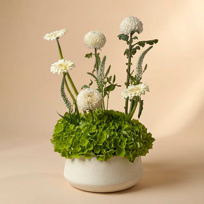 Ivory & Jade Harmony Floral Arrangement