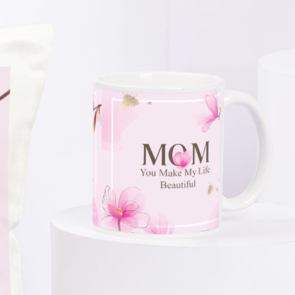 MOM: You Make My Life Beautiful Cushion & Mug Set