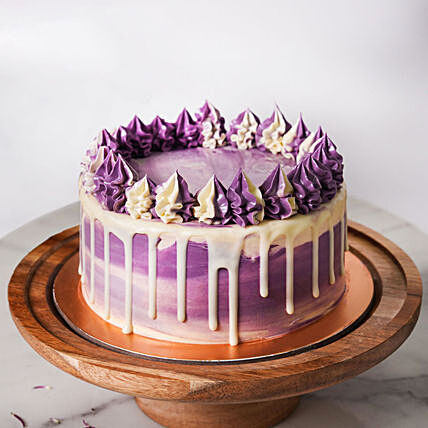 Purple Icing Rain: Luxurious Chocolate Cake Delight